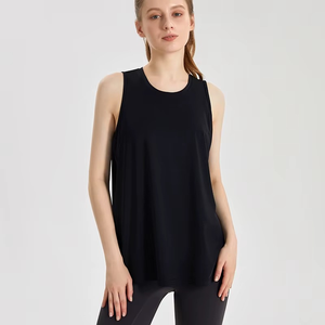 Débardeur tricoté personnalisé pour femme, col rond, sans manches, respirant, décontracté, longueur normale, couleur unie - Product Image 3