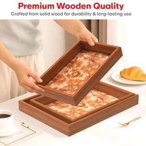 Top Trending Serving Decor Rectangle Serving <b>Trays</b> with Simple Sticker Design for Dinning <b>Table</b> Home and Office Multipurpose - Product Image 4