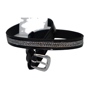 Ceinture équestre d'équitation en cuir véritable indien de style décontracté avec laiton argenté pour boucle - Product Image 1