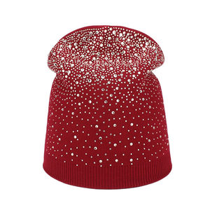 Wholesale Colorful Knitted <b>Hat</b> With Rhinestone Jacquard <b>Beanies</b> New Plain Knitted <b>Hat</b> With Custom Logo Fall Winter <b>Beanies</b> - Product Image 5