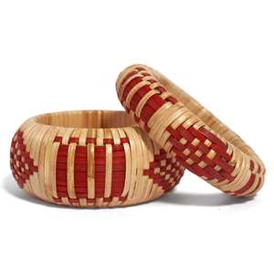 สร้อยข้อมือกำไลข้อมือหวายธรรมชาติกำไลข้อมือกว้างและบางอุปกรณ์เสริมสำหรับหญิงสาว - Product Image 6