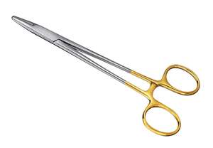 Portaagujas REMEDA Mayo Hegar con inserto de carburo de tungsteno, 15cm y 24cm, juego de instrumentos de acero inoxidable alemán, manual de Dentavex - Product Image 3