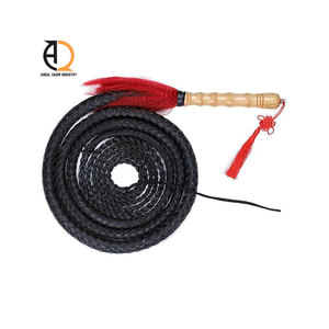 Bull Whip Decorative Braided Leather Whip - Product Image 1