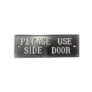 Plaque d'avertissement en métal « Accès interdit », panneau rectangulaire noir de style vintage pour porte de maison ou de bureau, installation facile et durable - Product Image 5
