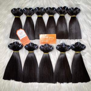 Bon prix naturel noir court pouces os droit 100% vrais cheveux humains de donneurs vietnamiens - Product Image 6
