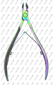 Pince à cuticules professionnelle en titane, bord tranchant, acier inoxydable de qualité chirurgicale, outils de manucure et pédicure RMH CN-3006TM - Product Image 2