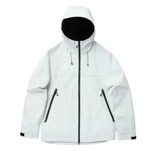 Men's Hooded Waterproof 100% Polyester 240g Jacket Solid Black Full Sleeve Loose Fit Zipper Closure Winter Outdoor Wear Pockets - Product Image 3