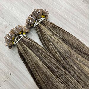 Extensions de cheveux à clipser 100% cheveux humains, couleur naturelle piano, cheveux Remy, cheveux bruts, meilleur fournisseur au Vietnam - Product Image 2