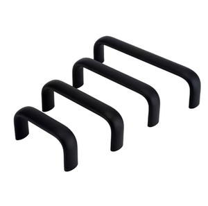 Bouton en alliage d'aluminium noir pour portes d'armoires, tiroirs de commodes, placards - Design contemporain - Product Image 4