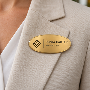 Placa de Identificación Personalizada para Empleados, Etiqueta Metálica para Uniformes de Empresa, Logotipo OEM, Suministro de Fábrica - Product Image 3