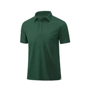 Polo de Manga Corta para Hombre, Color Verde Oliva, Tejido de Punto, Cuello con Botones, Corte Regular, Transpirable - Product Image 5