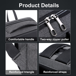 Mochila Antirrobo para Portátil de Piel Sintética Oxford, con Cierre, Gran Capacidad (20-39L), Unisex, para Oficina y Escuela, para Computadora de 15 Pulgadas - Product Image 6