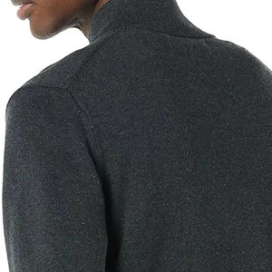 Men Stand Collar Quarter Zip Fleece Pullover Long Sleeve Sweatshirt Casual Solid Color Breathable Regular Fit Autumn Wear - Product Image 4