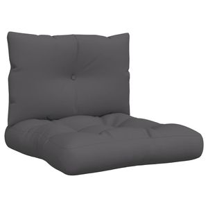 Lot de 2 coussins d'extérieur en polyester anthracite de taille moyenne et coussin de palette pour usage extérieur - Product Image 2