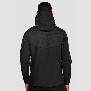 Blousons d'hiver matelassés personnalisés à fermeture éclair pour hommes, coupe-vent à capuche, manteau épais et chaud pour l'extérieur - Product Image 2