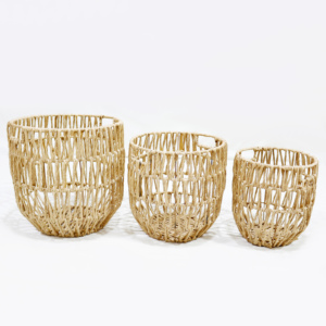 Trending PE Rattan Storage <b>Baskets</b> Bowl Shape Rustic Multi-Purpose Eco-Friendly <b>Stackable</b> Design - Product Image 2