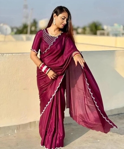 Sari de Georgette con adornos estilo Bollywood KV - Product Image 4