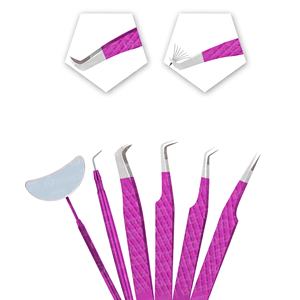 Pinzas de metal versátiles para extensiones de pestañas de volumen clásico Aspecto impecable de larga duración - Product Image 1