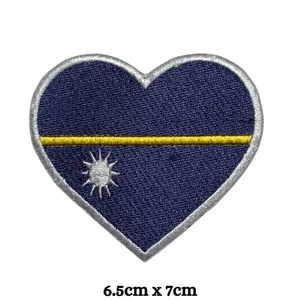 Écusson brodé professionnel personnalisé en forme de cœur, thermocollant, 6,5 cm x 7 cm, en tissu tissé, applique décorative pour cadeaux - Product Image 3