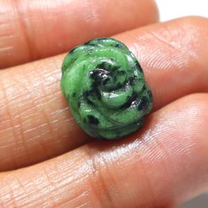 พลอยรูบี้โซไซต์แกะสลักทรงคาโบชอง พลอยรูบี้แกะสลักทำมือ ผิวเรียบ หินหลวม ขายส่ง สำหรับอัญมณีทำเครื่องประดับ - Product Image 2