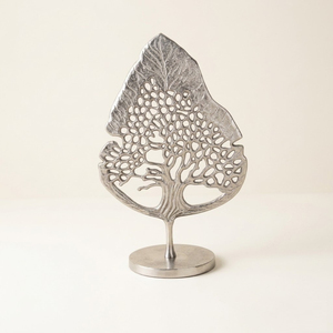 Escultura de hoja de monstera dorada de lujo con base de mármol, figura botánica de metal hecha a mano para decoración de mesa en sala de estar u oficina. - Product Image 2