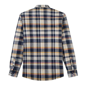 Fashion Camouflage Plaid Heavy Lined Vintage <b>Flannel</b> <b>Jacket</b> Front Chest Pocket Warm Reversible Windproof Breathable Men - Product Image 2