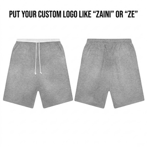 Men Acid Wash <b>Shorts</b> Premium Cotton Jersey 280 GSM Soft Breathable Grey Custom Logo Print Casual Streetwear Summer Essentials - Product Image 1