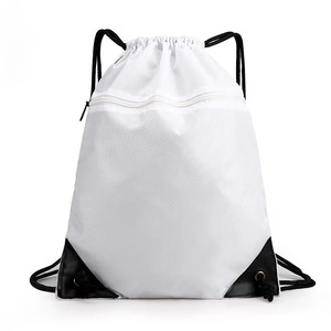 2026 Custom Logo Unisex Solid Cotton Fabric <b>Drawstring</b> <b>Backpack</b> Casual Waterproof Sports Gym Cinch Sack Bag Promotional - Product Image 3