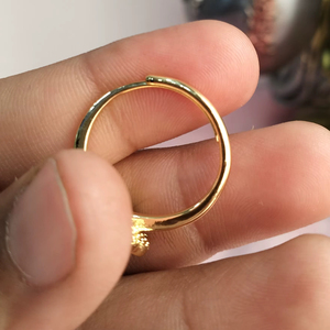 Bague en perle d'eau douce ronde, ajustable, taille unique, bijoux en perles - Product Image 4