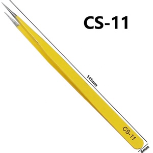 Pince à cils professionnelle en acier inoxydable de haute qualité Gray Rocks Applicateur de beauté pointu de précision Extension de cils - Product Image 5