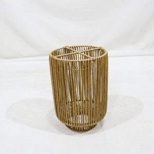 Lanterne tissée synthétique haut de gamme, légère, résistante aux intempéries, à suspendre, décoration de Noël pour la maison, support de bougie intérieur/extérieur - Product Image 5
