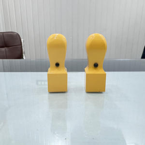 Sellos gemelos lacados amarillos, sellos dorados, piezas de escritorio decorativas, regalo de negocios de resina en estilo artístico, Material de madera, uso artesanal - Product Image 5