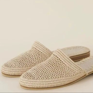Women’s Handmade Raffia Sandals – Moroccan Straw Summer <b>Slippers</b> - Product Image 1