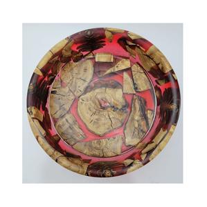 Bol décoratif en bois et résine époxy fait main, avec grain de bois naturel scellé dans une résine transparente comme du cristal, pour des intérieurs élégants. - Product Image 1