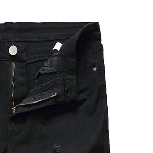 High Quality Custom Brand Canvas Denim Shorts Fashion High Waist Blue <b>Jeans</b> Casual Pants Elastic Waist <b>Drawstring</b> <b>Men</b> Denim - Product Image 2