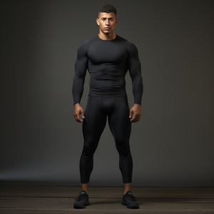 เสื้อผ้าออกกำลังกายแขนยาวพิมพ์ลายตามสั่งสำหรับผู้ชาย บริการ OEM เสื้อรัดรูปแห้งเร็วแบบระเหิดสีสำหรับผู้ชาย ขายส่ง OEM - Product Image 4