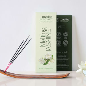 Bâtons d'encens au jasmin de qualité supérieure MELTING JASMINE, longue durée, Agarbatti - Product Image 1