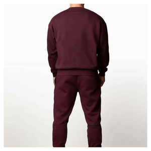 Ensemble de survêtement fuselé pour homme – Veste et pantalon de jogging – Tenue décontractée pour le fitness, l'entraînement, le streetwear et le sport quotidien – 100 % coton - Product Image 2