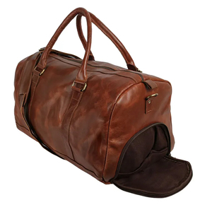 Sac de voyage en cuir de buffle pleine fleur fait main, élégant, sac de sport week-end, personnalisé, tendance, prix avantageux - Product Image 4