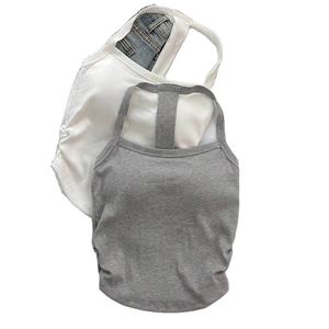 เสื้อกล้ามคอตตอนแขนกุดสีขาวลำลองสำหรับผู้หญิงเสื้อครอปแบบถักระบายอากาศได้สำหรับฤดูร้อน - Product Image 6