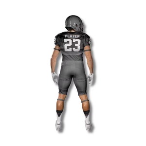 ชุดเสื้อและกางเกงอเมริกันฟุตบอลสั่งทำขายส่ง พร้อมปักชื่อทีม แขนสั้น ผ้าโพลีเอสเตอร์ 100% ป้องกันรังสียูวี ระบายอากาศได้ดี ไซส์พลัส - Product Image 2