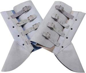 Premium Quality Cowhide Split Leather Professional Protection Industrial Safety Heavy Duty Flexible <b>Welding</b> Spats Shoe - Product Image 6