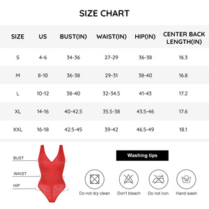 Body sculptant sexy pour femme, moulant, à motif floral, en maille, sans couture, col en V profond, avec dentelle et effet ventre plat - Product Image 5