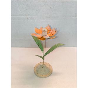 Wholesale Metal Flower Taper Candle Holder Green <b>Leaf</b> Candlestick Stand Wedding Table Centerpiece Home Decorative Taper Holder - Product Image 2