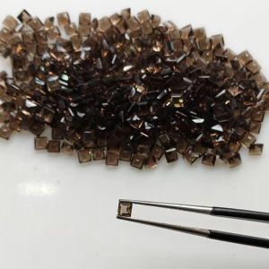 ควอตซ์สโมคกี้ธรรมชาติ 3 มม. ทรงสี่เหลี่ยมเจียระไนแบบสเต็ปคัท คุณภาพดีที่สุด พลอยเม็ดเดี่ยวสำหรับทำเครื่องประดับและสร้อยคอ - Product Image 1