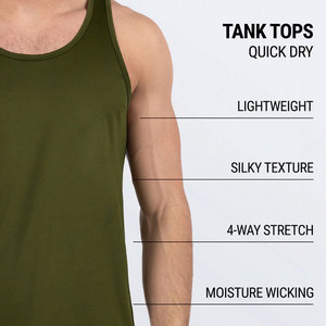 Men's 180g Heavyweight Summer Fashionable Knitted Breathable Quick Dry Longline Vintage Tank Top <b>Running</b> <b>Vest</b> Outdoor Top 100% - Product Image 3