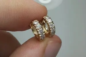 Pendientes de Aro Tishya con Diamantes Moissanite, Plata de Ley 925, Chapados en Oro, Joyería Fina de Lujo con Apariencia de Diamante para Mujer, Regalo - Product Image 4