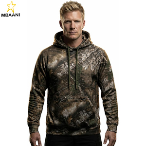 Sweat à capuche camouflage pour homme et femme - Équipement de chasse en polaire premium avec poche zippée - Product Image 1