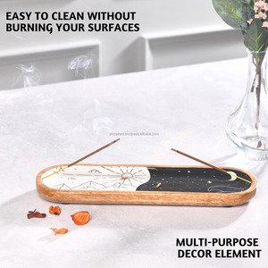 Porte-bâton d'encens en bois de Sheesham rustique de qualité supérieure avec finition vintage pour la méditation Yoga Spa Home Fragrance Decor - Product Image 4