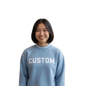 Ropa de Invierno de Alta Calidad al por Mayor con Logotipo Personalizado para Mujer, Talla Grande, Forro Polar de Poliéster/Algodón, Letras Griegas, Cuello Alto - Product Image 4